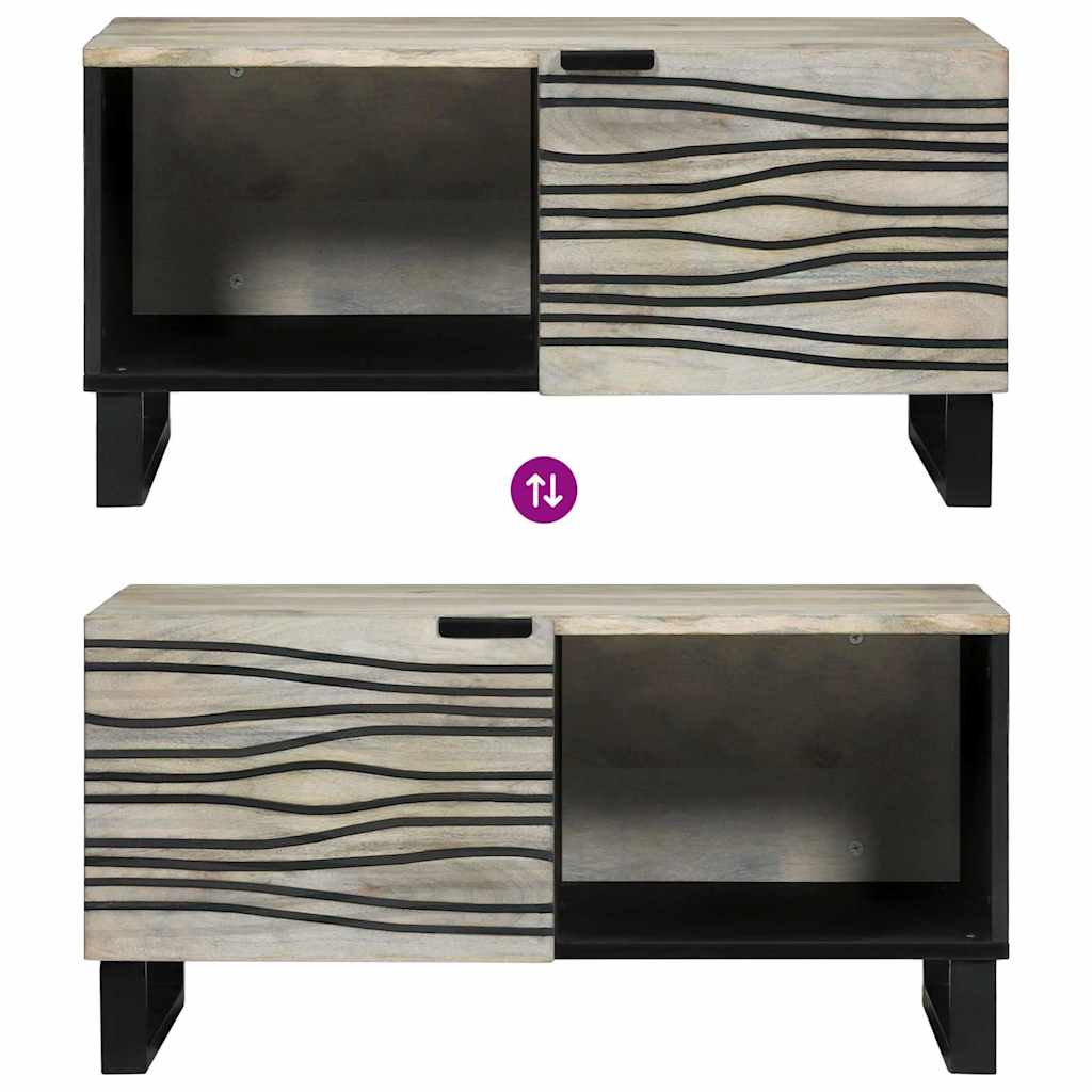 Mesa de centro Blanco 80 x 50 x 40 cm Madera de ingeniería