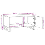Mesa de centro Blanco 80 x 50 x 40 cm Madera de ingeniería