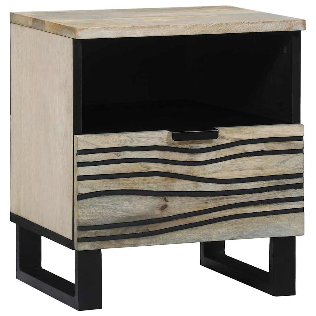 Mesa de noche 2 pcs Blanco 40 x 33 x 46 cm Madera de ingeniería