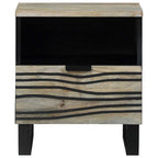 Mesa de noche 2 pcs Blanco 40 x 33 x 46 cm Madera de ingeniería