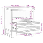 Mesa de noche 2 pcs Blanco 40 x 33 x 46 cm Madera de ingeniería