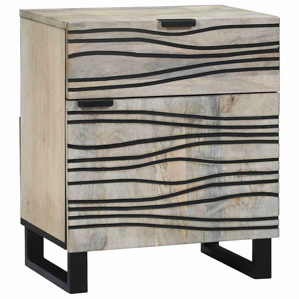 Mesa de noche Blanco 50 x 33 x 60 cm Madera de ingeniería