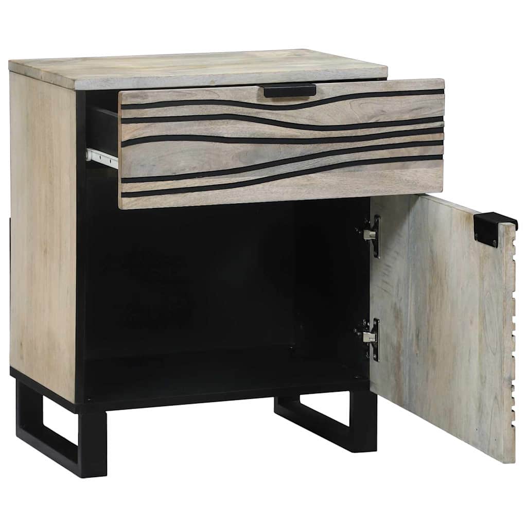 Mesa de noche Blanco 50 x 33 x 60 cm Madera de ingeniería