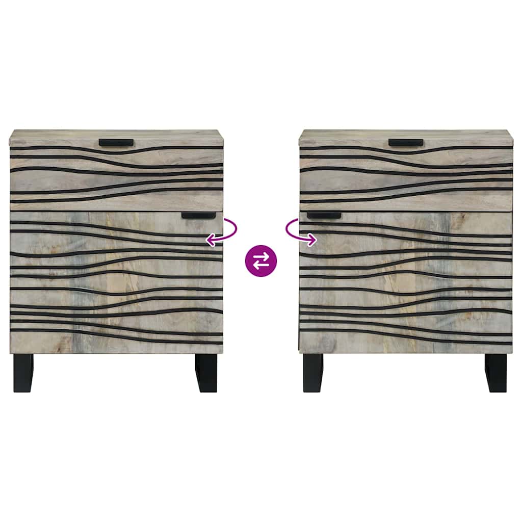 Mesa de noche Blanco 50 x 33 x 60 cm Madera de ingeniería