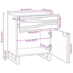Mesa de noche Blanco 50 x 33 x 60 cm Madera de ingeniería