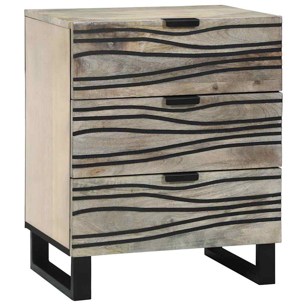 Mesa de noche Blanco 50 x 33 x 62 cm Madera de ingeniería