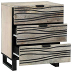Mesa de noche Blanco 50 x 33 x 62 cm Madera de ingeniería