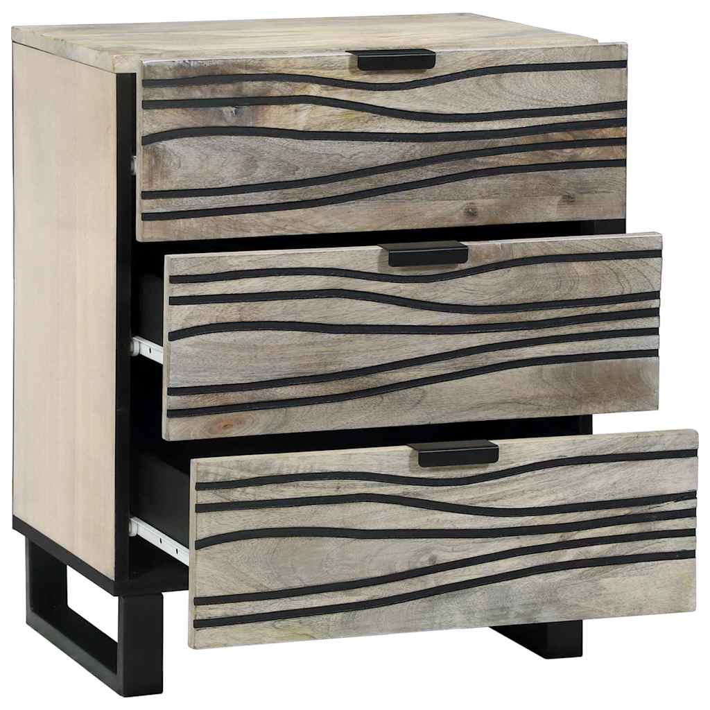 Mesa de noche Blanco 50 x 33 x 62 cm Madera de ingeniería