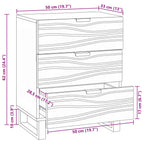 Mesa de noche Blanco 50 x 33 x 62 cm Madera de ingeniería