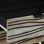 Mesa de noche Blanco 50 x 33 x 62 cm Madera de ingeniería