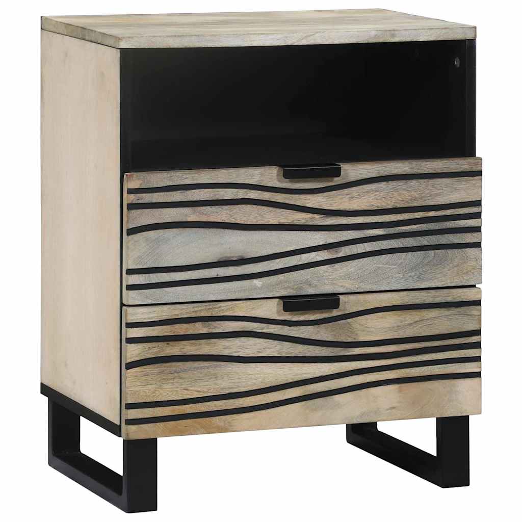Mesa de noche Blanco 50 x 33 x 62 cm Madera de ingeniería