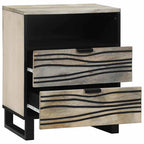 Mesa de noche Blanco 50 x 33 x 62 cm Madera de ingeniería