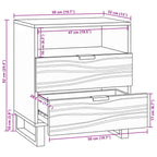 Mesa de noche Blanco 50 x 33 x 62 cm Madera de ingeniería