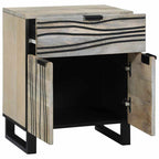 Mesa de noche Blanco 50 x 33 x 60 cm Madera de ingeniería