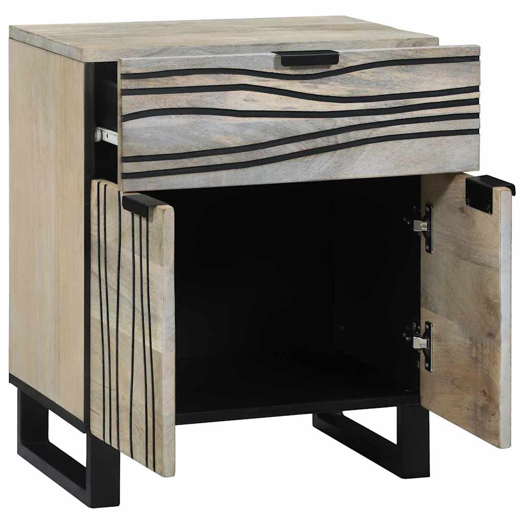 Mesa de noche Blanco 50 x 33 x 60 cm Madera de ingeniería