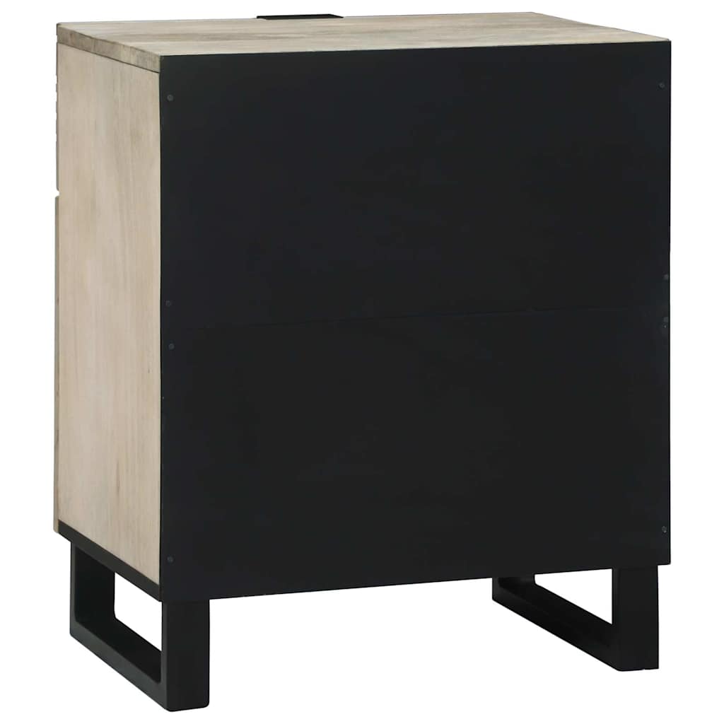 Mesa de noche Blanco 50 x 33 x 60 cm Madera de ingeniería