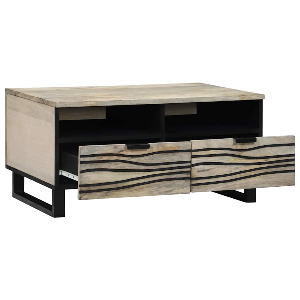 Mesa de centro Blanco 80 x 54 x 40 cm Madera de ingeniería