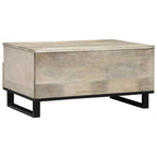 Mesa de centro Blanco 80 x 54 x 40 cm Madera de ingeniería