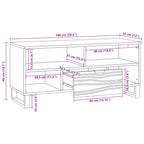 Unidades de TV con cajón 105 x 33 x 46 cm Madera contrachapada