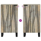 Aparador Blanco 40 x 33 x 75 cm madera maciza de mango