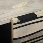 Aparador Blanco 80 x 33 x 75 cm madera maciza de mango