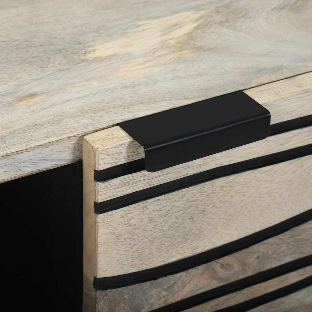 Aparador Blanco 80 x 33 x 75 cm madera maciza de mango