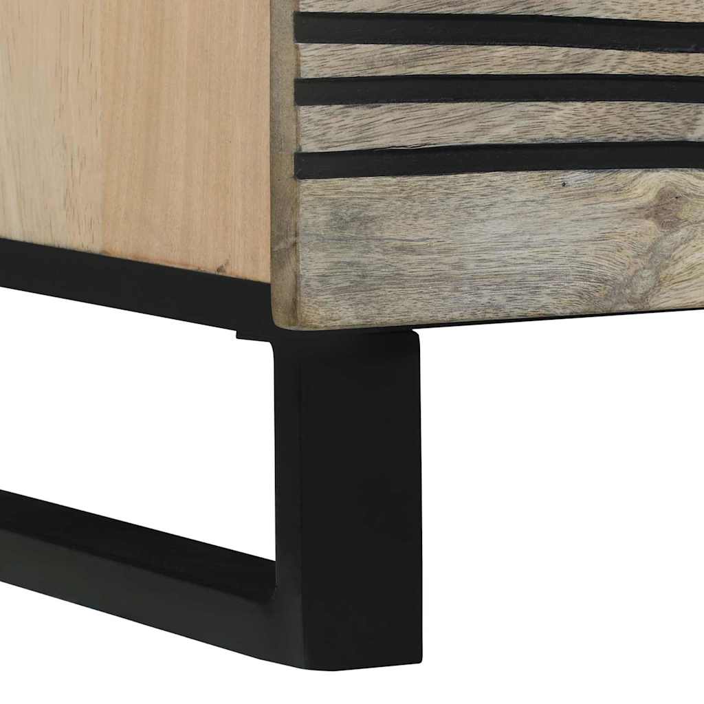 Aparador Blanco 80 x 33 x 75 cm madera maciza de mango