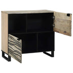 Aparador Blanco 80 x 33 x 75 cm madera maciza de mango