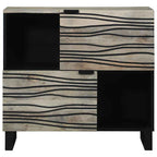 Aparador Blanco 80 x 33 x 75 cm madera maciza de mango