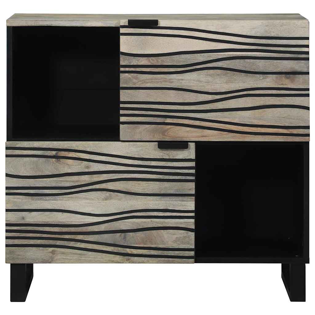 Aparador Blanco 80 x 33 x 75 cm madera maciza de mango