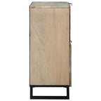 Aparador Blanco 80 x 33 x 75 cm madera maciza de mango