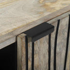 Aparador Blanco 90 x 33 x 75 cm madera maciza de mango