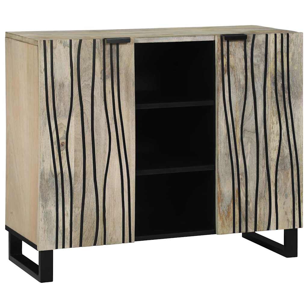Aparador Blanco 90 x 33 x 75 cm madera maciza de mango