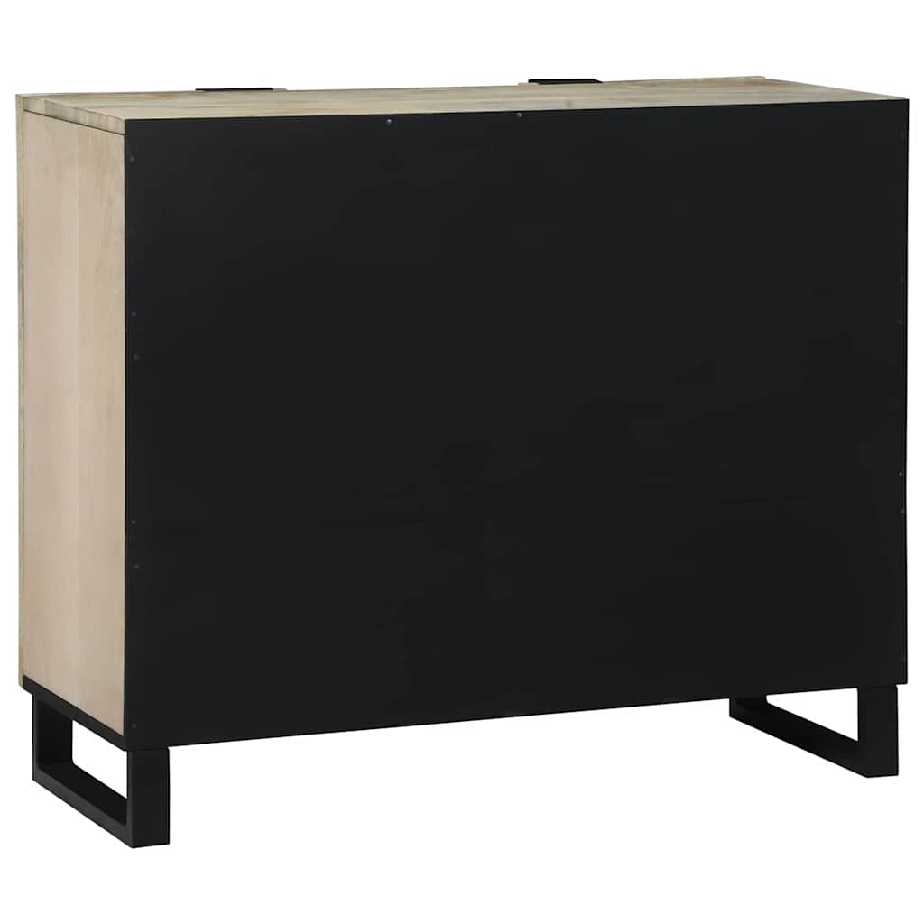 Aparador Blanco 90 x 33 x 75 cm madera maciza de mango