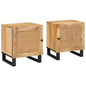 Armario de Noche 2 pcs Natural 40 x 33 x 46 cm