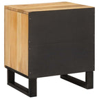 Armario de Noche 2 pcs Natural 40 x 33 x 46 cm