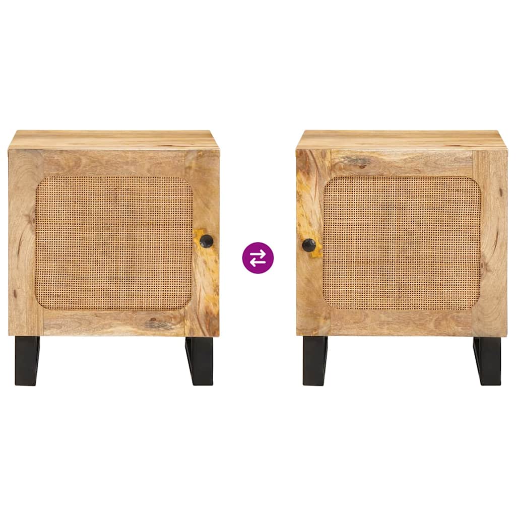 Armario de Noche 2 pcs Natural 40 x 33 x 46 cm