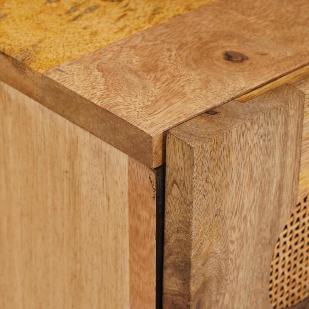 Armario de Noche con cajón 2 pcs Natural 40 x 33 x 46 cm