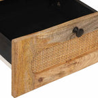 Armario de Noche con cajón 2 pcs Natural 40 x 33 x 46 cm