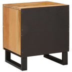 Armario de Noche con cajón 2 pcs Natural 40 x 33 x 46 cm