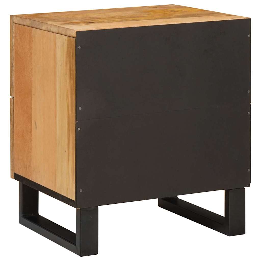 Armario de Noche con cajón 2 pcs Natural 40 x 33 x 46 cm