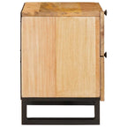 Armario de Noche con cajón 2 pcs Natural 40 x 33 x 46 cm