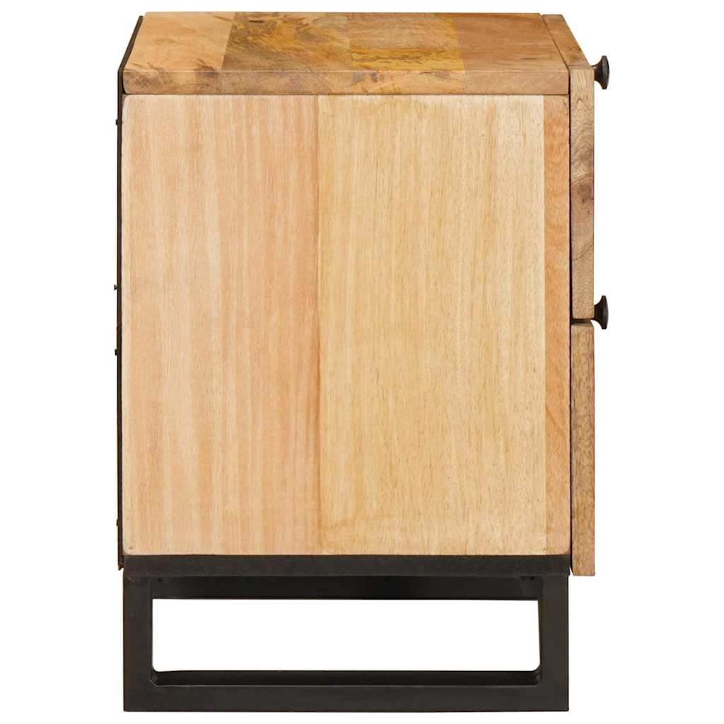 Armario de Noche con cajón 2 pcs Natural 40 x 33 x 46 cm