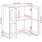Aparador Marrón 60 x 33 x 75 cm Madera de mango maciza