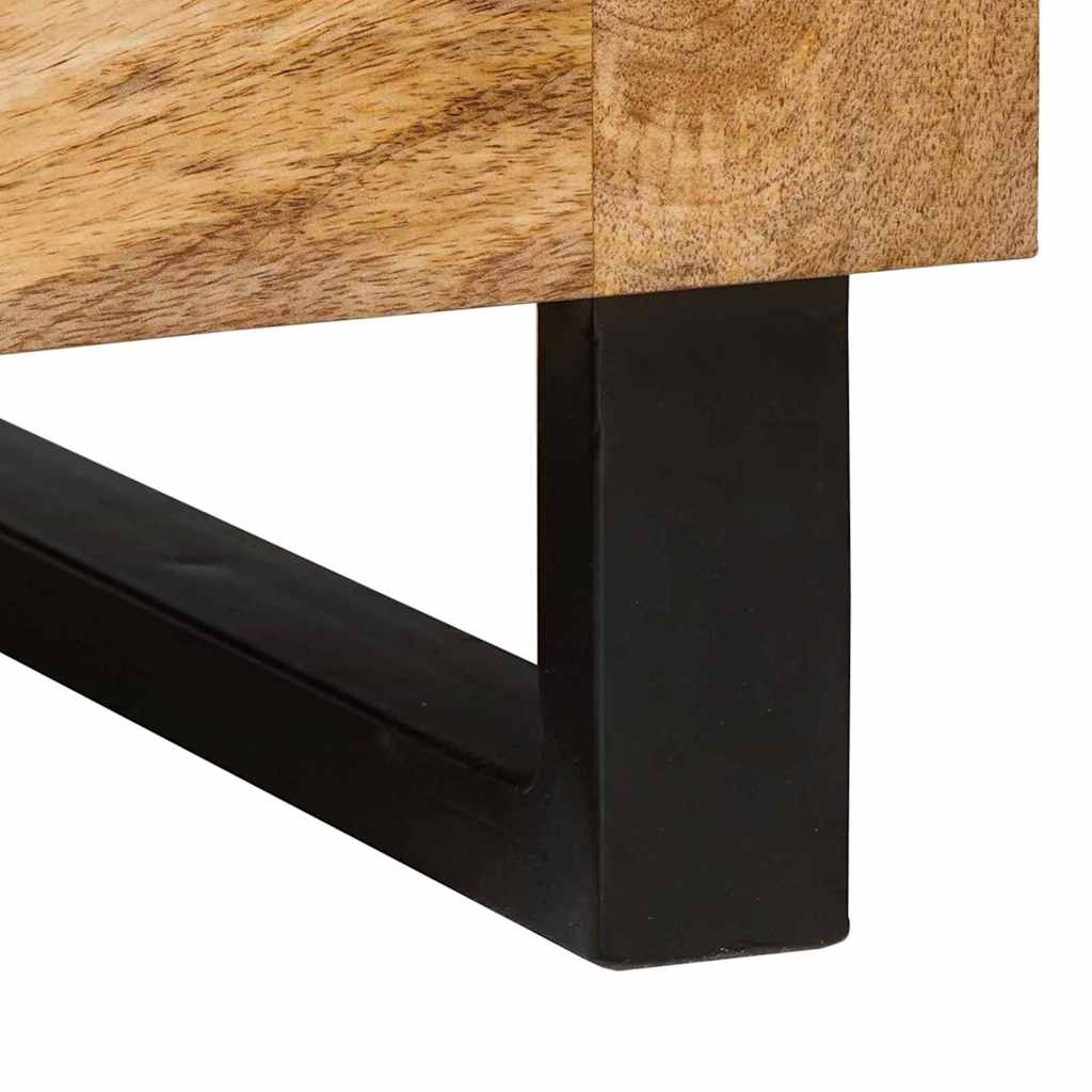 Mesa de Café Natural 80 x 50 x 40 cm Madera de mango maciza