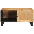 Mesa de Café Natural 80 x 50 x 40 cm Madera de mango maciza