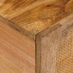 Mesa de Café Natural 80 x 50 x 40 cm Madera de mango maciza