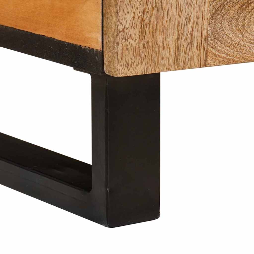 Mesa de Café Natural 80 x 50 x 40 cm Madera de mango maciza