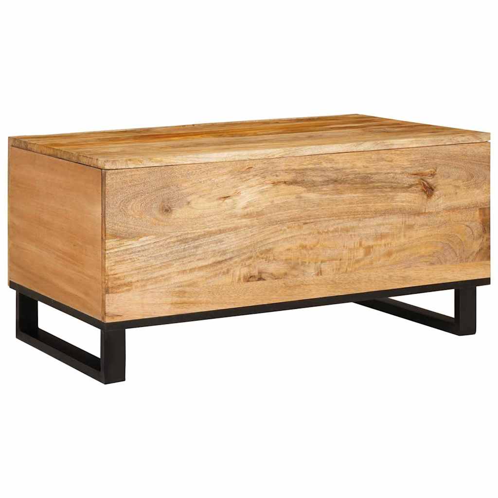 Mesa de Café Natural 80 x 50 x 40 cm Madera de mango maciza