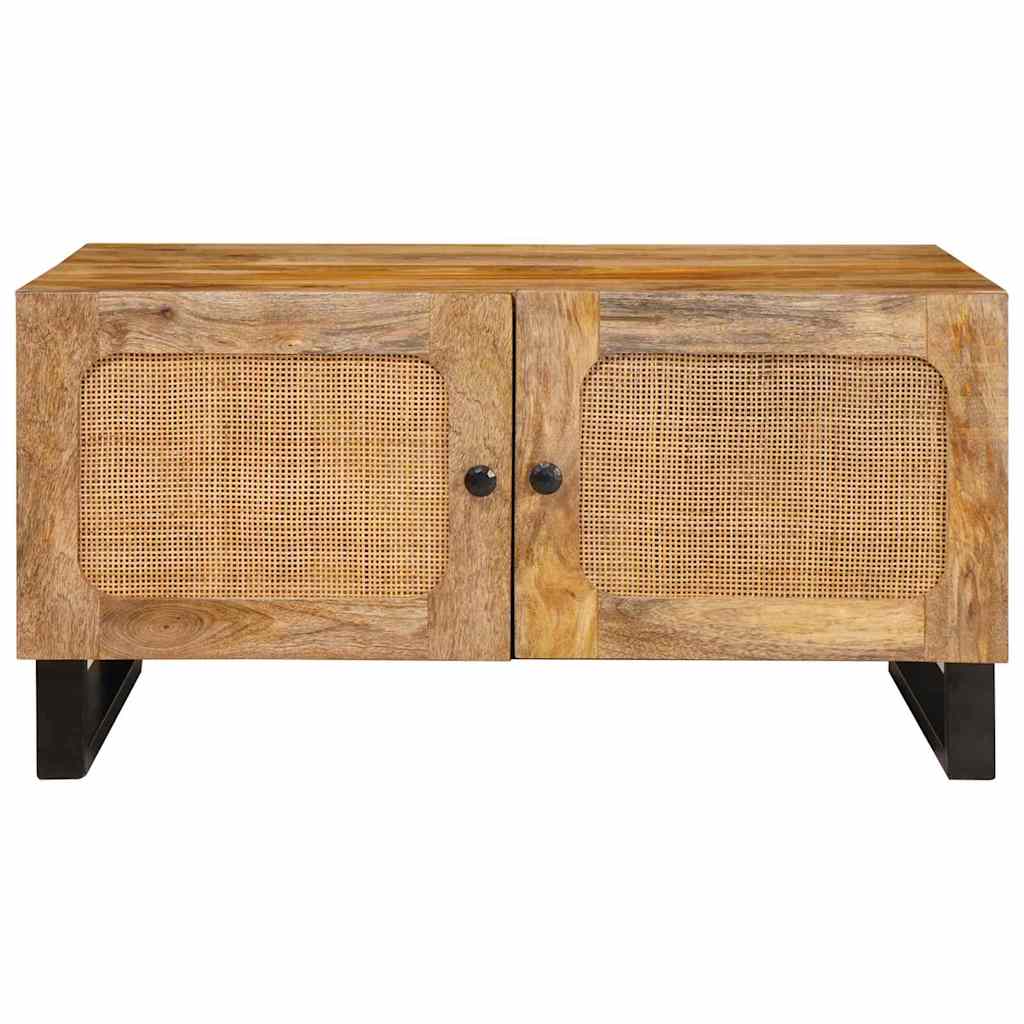 Mesa de Café Natural 80 x 50 x 40 cm Madera de mango maciza